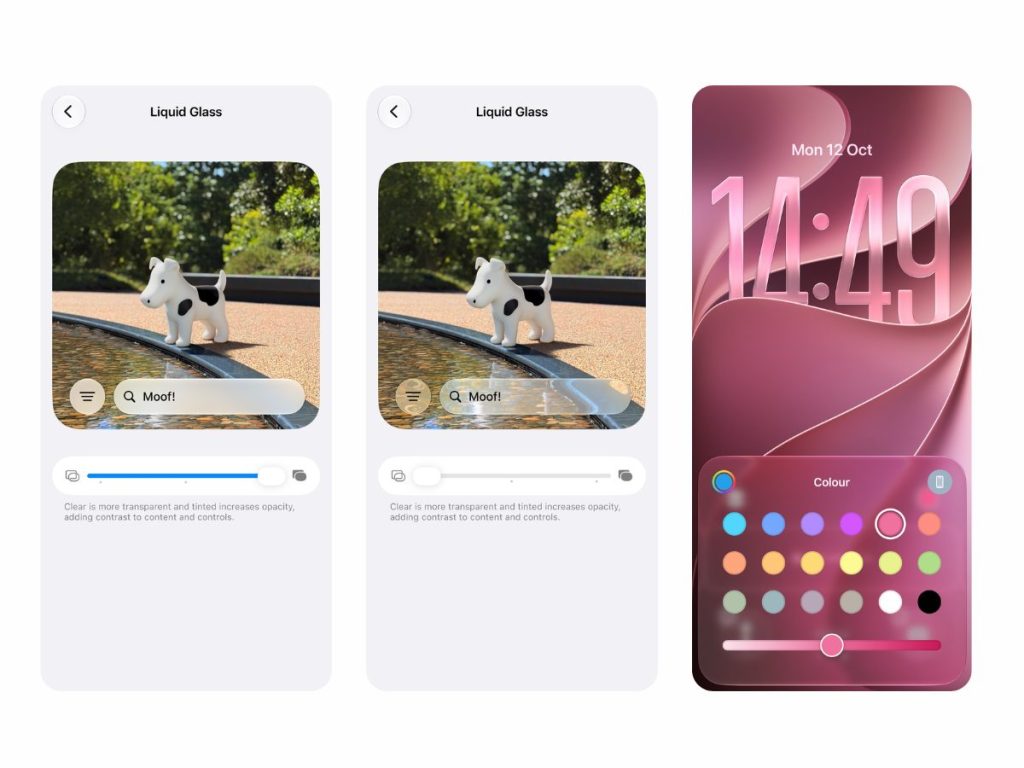 Liquid Glass transparency settings in iOS 27