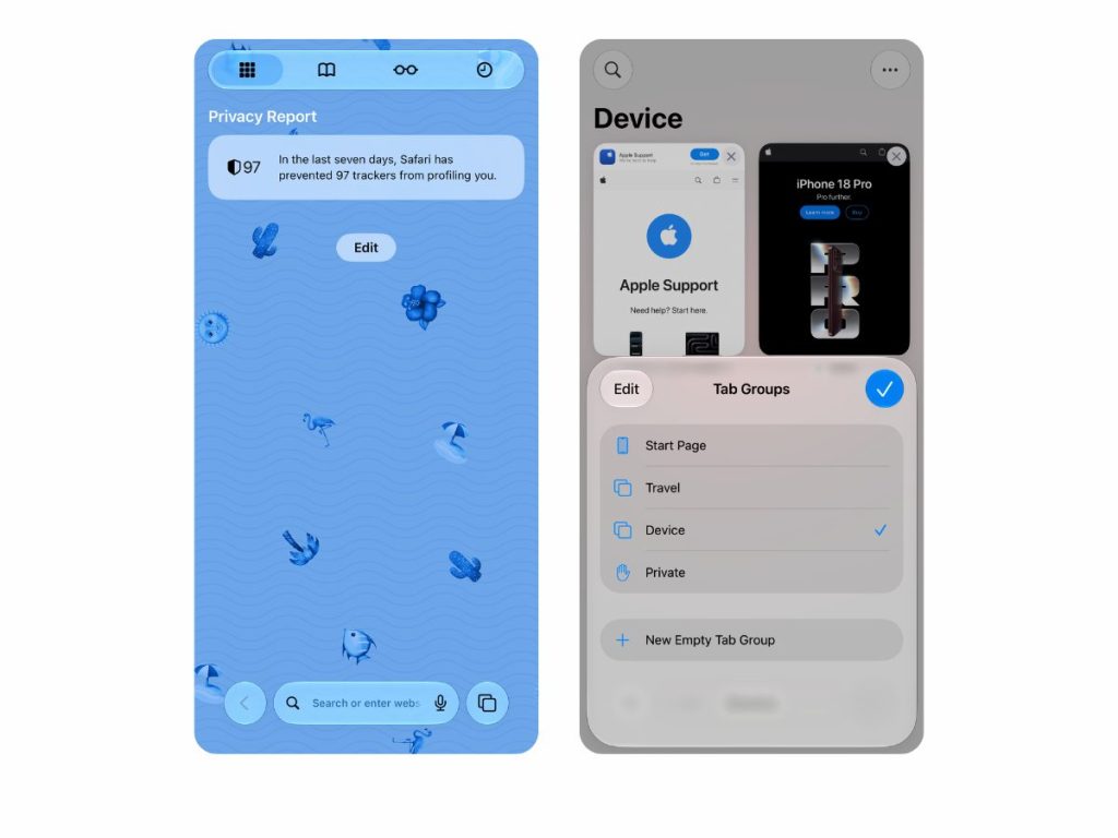 Safari tab groups in iOS 27